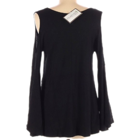 🦇🍂 NWT ! Batwings BLOOMS IN The City Black Belle Sleeve w/ Cold Shoulders - Picture 4 of 9